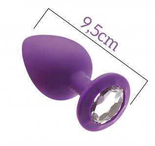 No.49 Anal Plug L � Crystal Base, Purple, Silicone