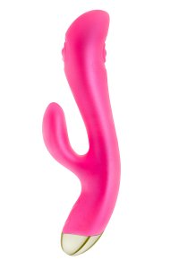 Aria Pleasin AF Dual Silicone Rabbit Vibrator fuchsia
