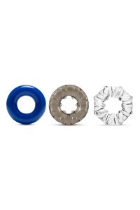 Triple Stretch Cock Rings 3-Pack � Stay Hard Blush