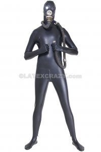 get the latex catsuit with gas mask and free Express