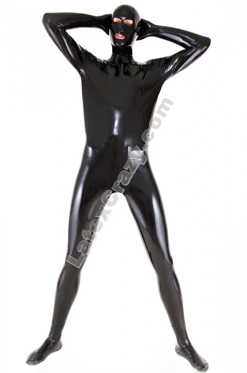 Heavy Rubber Catsuit With Mask Up To 4mm 0398