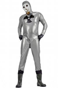 Latex Catsuit Attention with attached gas mask