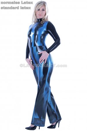 Latex Catsuit model Flower Power one-colored