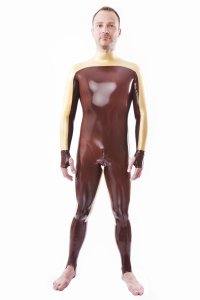 Custom Latex Catsuit Mr Rider in Two Tone