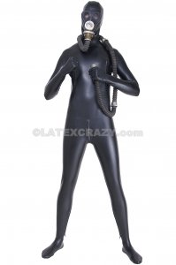 Latex Catsuit with Gas Mask - Custom Fit