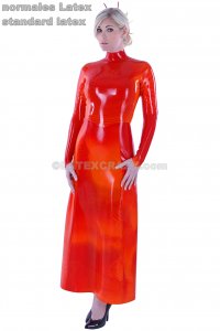 Latex Dress Star made of one-colored rubber