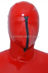 Breath Play latex mask with flaps custom made