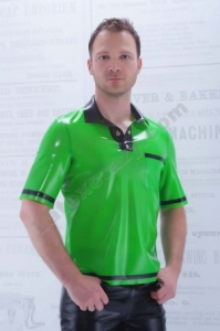 Custom Latex Polo Shirt Rave for Men