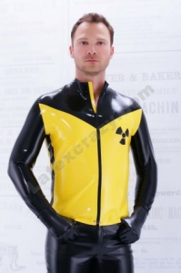 Latex Shirt two colored with long sleeves and atom sign