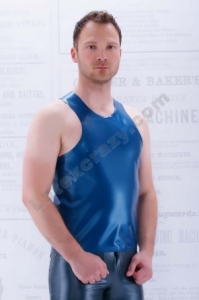 Shiny Muscle Latex T-Shirt for Men