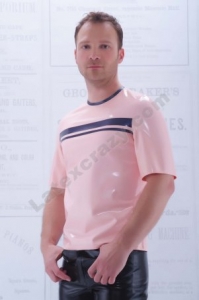 Latex T-Shirt Ray with Contrast Seams