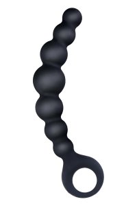 NMC Ribbed Silicone Anal Beads 7 Inch Black
