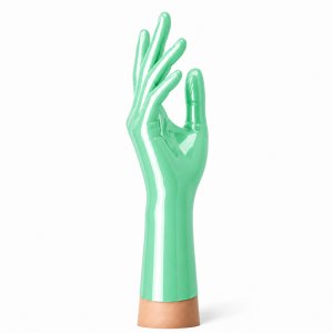 Short Jade Green Latex Gloves | RubberBasic Short Jade Green Latex Gloves | RubberBasic