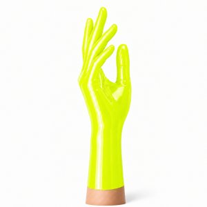 Short Neon Lemon Yellow Latex Gloves | RubberBasic Short Neon Lemon Yellow Latex Gloves | RubberBasic