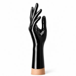 Short Black Latex Gloves chlorinated | RubberBasic Short Black Latex Gloves chlorinated | RubberBasic