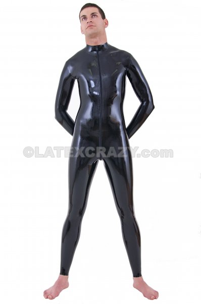 Latex Catsuit with zip in crotch area
