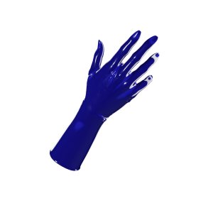 Uniqdsn Latex Gloves � Cobalt Blue, Short