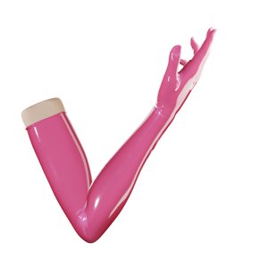 Uniqdsn Latex Gloves Long � Dragonfruit Pink