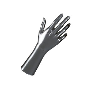 Uniqdsn Latex Gloves � Metallic Pewter, Chlorinated