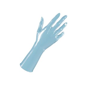 Latex Gloves Short Baby Blue � Uniqdsn