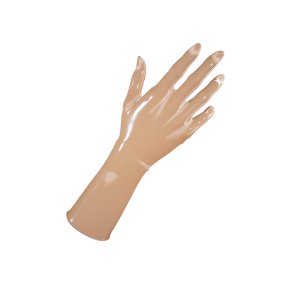Uniqdsn Latex Gloves Short � Translucent Dolly Pink