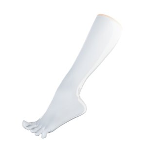 Uniqdsn Latex Toe Socks Knee-High � Pearl White