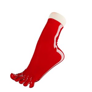 Uniqdsn Toe Socks � Lava Red, Ankle Length