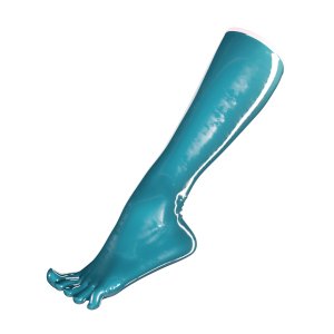Uniqdsn Toe Socks � Turquoise, Knee-High Latex
