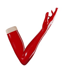Uniqdsn Latexhandschuhe long � lava red, chlorierbar