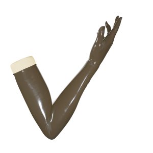 Uniqdsn Latex Gloves long � Smoky Black, Chlorinated