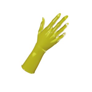 Uniqdsn Latex Gloves short Bright Yellow, Chlorinated