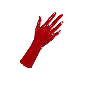 Uniqdsn Short Latex Gloves � Lava Red, Chlorinated