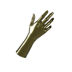 Uniqdsn short Latex Gloves � Metallic Gold, Chlorinated