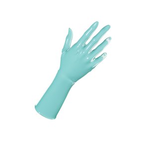 Uniqdsn Latex Gloves � Mystic Jade, Chlorinated