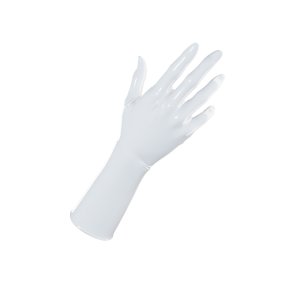 Uniqdsn Latex Gloves Short � Pearl White, Chlorinated