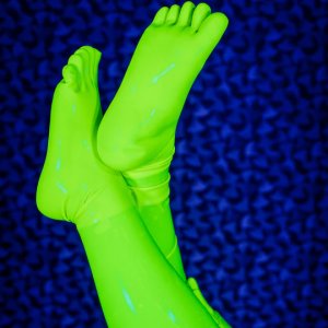 Toe Socks UV Yellow Knee-High � Uniqdsn Latex