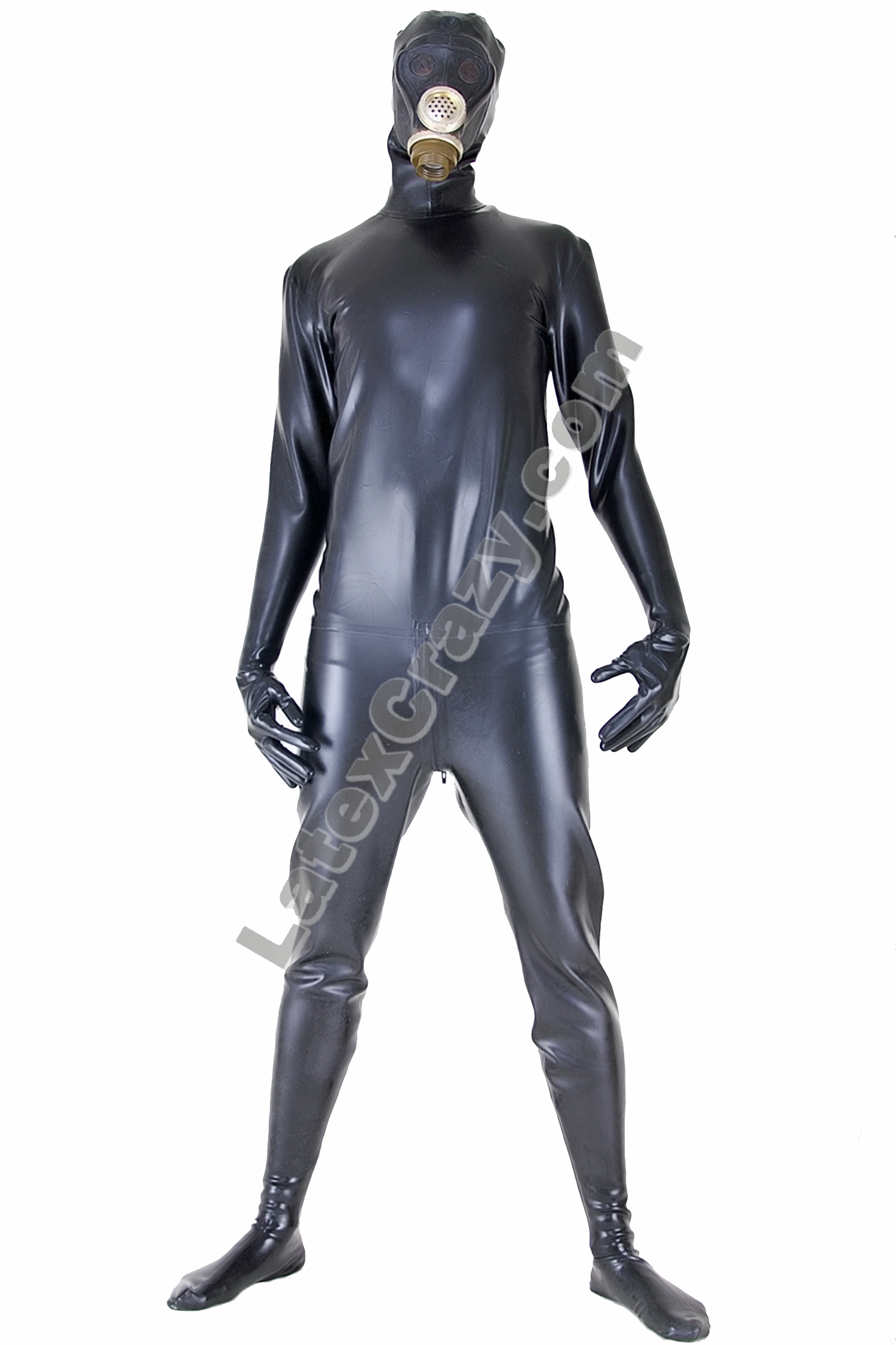 Heavy Rubber suit Sec1 with Gas Mask