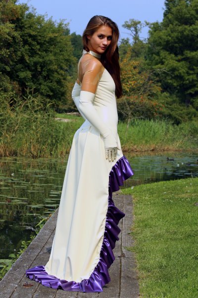 chinese dress ladies Ryder Latex Midi Dress